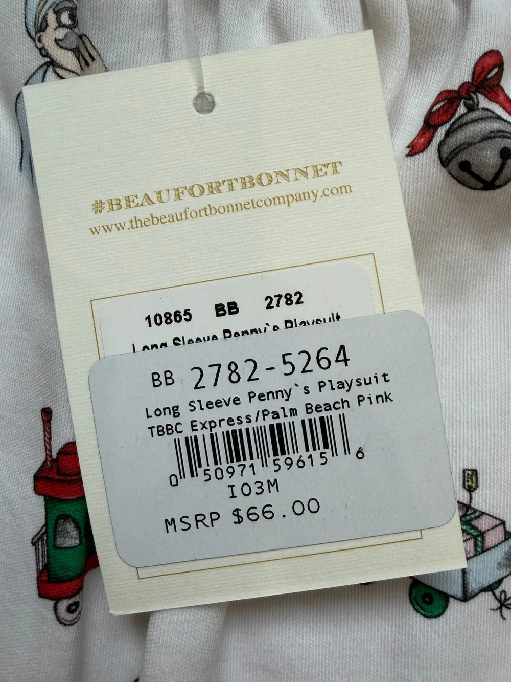 NWT TBBC Pima Cotton Holiday Train Express Bradford Romper Jumpsuit Girls 0-3M